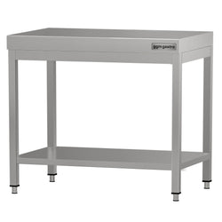 Stół roboczy ze stali nierdzewnej ECO - 700 x 700 mm - z podstawą