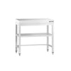 Commercial Stainless Steel Centre Table PREMIUM - 700x600mm - with Undershelf - with Cross Bracing