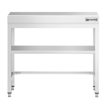 Stół roboczy ze stali nierdzewnej PREMIUM - 700x600 mm - z dolną półką i rozpórką - Prime Gastro