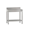 Stół roboczy przyścienny ze stali nierdzewnej ECO - 700x600mm - z półką