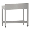 Commercial Stainless Steel Table with Upstand ECO - 700x700mm - with Undershelf - with Rear Upstand