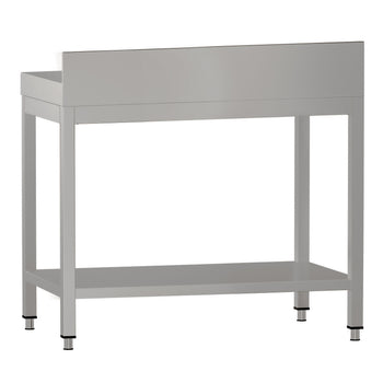 Stół roboczy ze stali nierdzewnej ECO - 700x700 mm - z półką dolną i panelem tylnym - Prime Gastro