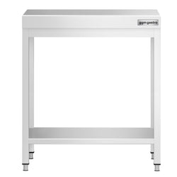 Stół roboczy centralny ze stali nierdzewnej PREMIUM - 700x600mm - z półką & wzmocniony