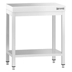 Stół roboczy centralny ze stali nierdzewnej PREMIUM - 700x600mm - z półką & wzmocniony