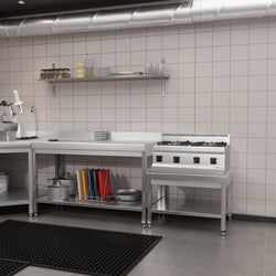 Stół z stali nierdzewnej 600 x 600 mm – z podstawą