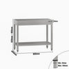 Stół roboczy ECO – stal nierdzewna – 800 x 600 mm – z półką dolną