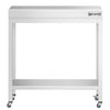 Stół roboczy ze stali nierdzewnej PREMIUM – 800 x 700 mm – z półką dolną i kółkami