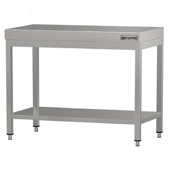 Stół roboczy ze stali nierdzewnej ECO - 800 x 600 mm - z podstawą - Prime Gastro