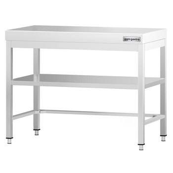 Stół roboczy ze stali nierdzewnej PREMIUM - 800x600 mm - z półką dolną i rozpórką - Prime Gastro