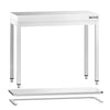Stół roboczy PREMIUM – stal nierdzewna – 800 x 700 mm – z półką dolną i rozpórką