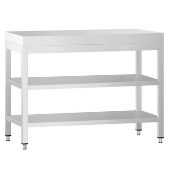 Stół roboczy ze stali nierdzewnej PREMIUM - 800x700 mm - z półką dolną i półką pośrednią - Prime Gastro