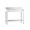 Stół przyścienny ze stali nierdzewnej PREMIUM - 800x700mm - z półką & wzmocniony