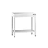 Stół roboczy PREMIUM – stal nierdzewna – 800 x 700 mm – z półką dolną