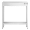 Stół roboczy centralny ze stali nierdzewnej PREMIUM - 800x600mm - z półką