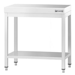 Stół roboczy ze stali nierdzewnej PREMIUM – 800 x 600 mm – z podstawą