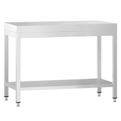Stół roboczy ze stali nierdzewnej PREMIUM – 800 x 700 mm – z podstawą