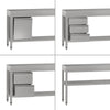 Commercial Stainless Steel Centre Table ECO - 2000x700mm - with Undershelf