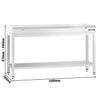 Commercial Stainless Steel Centre Table PREMIUM - 1600x700mm - with Undershelf - with White Chopping Board