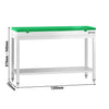 Commercial Stainless Steel Centre Table PREMIUM - 1200x700mm - with Undershelf - with Green Chopping Board