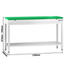 Commercial Stainless Steel Centre Table PREMIUM - 1500x700mm - with Undershelf - with Green Chopping Board