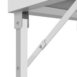 Stół roboczy centralny ze stali nierdzewnej - składany - 1500x700mm