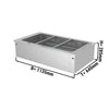 Built-in bain-marie - 1m - 3x GN 1/1