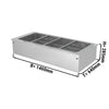 Drop-in Bain Marie - 1500mm - 4x GN 1/1 - 200mm deep - Wet Heat - 2,92 kW