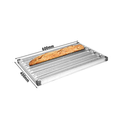 Blacha do bagietek - Aluminium - 600x400mm - z 5 muldami