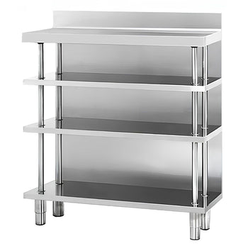 Stół roboczy barowy ze stali nierdzewnej z 4 półkami 1000x600 - Prime Gastro