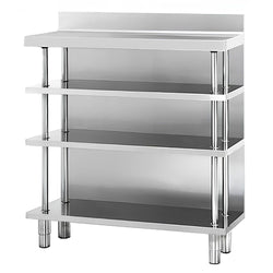 Stół roboczy barowy ze stali nierdzewnej z 4 półkami 1000x300