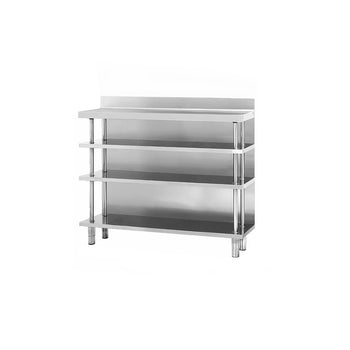 Stół roboczy barowy - stal nierdzewna - 1468 x 300 mm - z 4 półkami - Prime Gastro