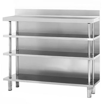 Stół roboczy barowy - stal nierdzewna - 1468 x 300 mm - z 4 półkami - Prime Gastro