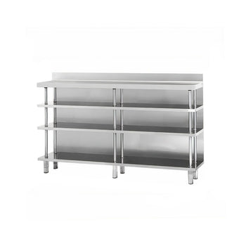 Stół roboczy barowy - stal nierdzewna - 1960 x 600 mm - z 4 półkami - Prime Gastro