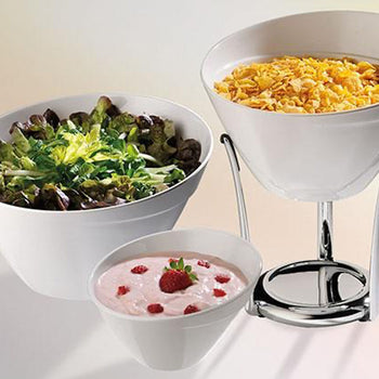 (6 sztuk) Miska - BALANCE - melamina - 1,5 litra - Ø 210 mm - biała - Prime Gastro