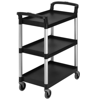 CAMBRO | Wózek do serwowania z polipropylenu - 835x410mm - z 3 piętrami - Czarny - Prime Gastro
