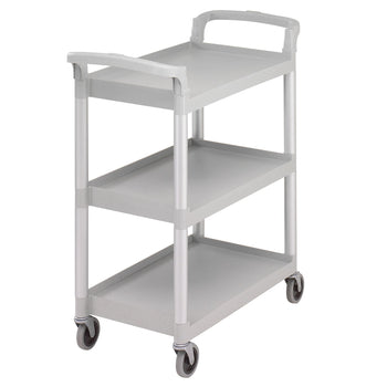 CAMBRO | Wózek do serwowania z polipropylenu - 835x410mm - z 3 piętrami- szary nakrapiany - Prime Gastro