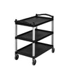 CAMBRO | Serving trolley – polypropylene – 1015 x 540 mm – with 3 shelves – black, image 1 of 3