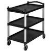 CAMBRO | Serving trolley – polypropylene – 1015 x 540 mm – with 3 shelves – black, image 3 of 3
