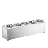 Cutlery Cylinder Holder - 630x150mm - Height: 180mm - Stainless steel - incl. 5 Holders