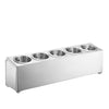 Cutlery Cylinder Holder - 630x150mm - Height: 180mm - Stainless steel - incl. 5 Holders
