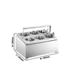Cutlery container - for 6 cutlery pieces - with carrying handle