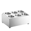 Cutlery Cylinder Holder - 385x305mm - Height: 200mm - Stainless steel - incl. 6 Holders