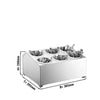 Cutlery Cylinder Holder - 385x305mm - Height: 200mm - Stainless steel - incl. 6 Holders