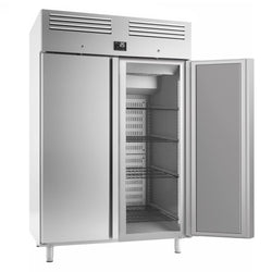 Szafa chłodnicza na blachy EN PREMIUM - EN 600x400 - 1240L - 1385x794mm - 2 drzwi - chłodzenie wentylowane; LED; HACCP
