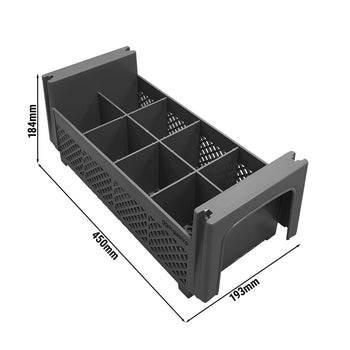 Besteckeinsatz - ohne Griffe - Grau