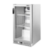 Commercial Back Bar Cooler PREMIUM PLUS - 600mm - 140L - with 1 glass hinged door - Stainless steel