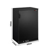 Commercial Back Bar Cooler PREMIUM PLUS - 600mm - 140L - with 1 solid door - Black