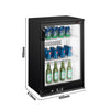 Commercial Back Bar Cooler PREMIUM PLUS - 600mm - 140L - with 1 glass hinged door - Black