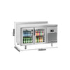 Commercial Counter Fridge PREMIUM PLUS - 1468x600mm - glass doors - with upstand - capacity 250 litres - double glazing