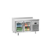 Commercial Counter Fridge PREMIUM PLUS - 1468x600mm - glass doors - with upstand - capacity 250 litres - double glazing